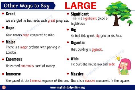 Go to the thesaurus article about these synonyms and antonyms of large. . Synonyms for a large amount